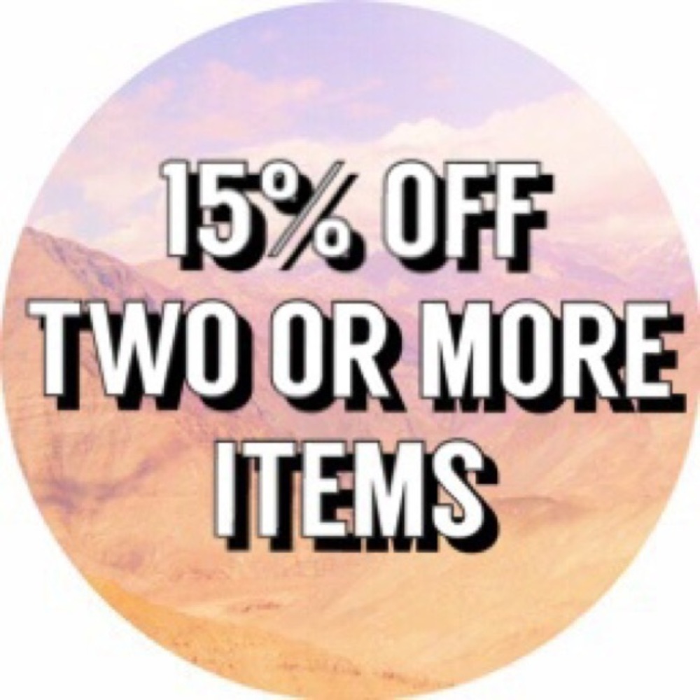 15% OFF A BUNDLE OF 2+ ITEMS